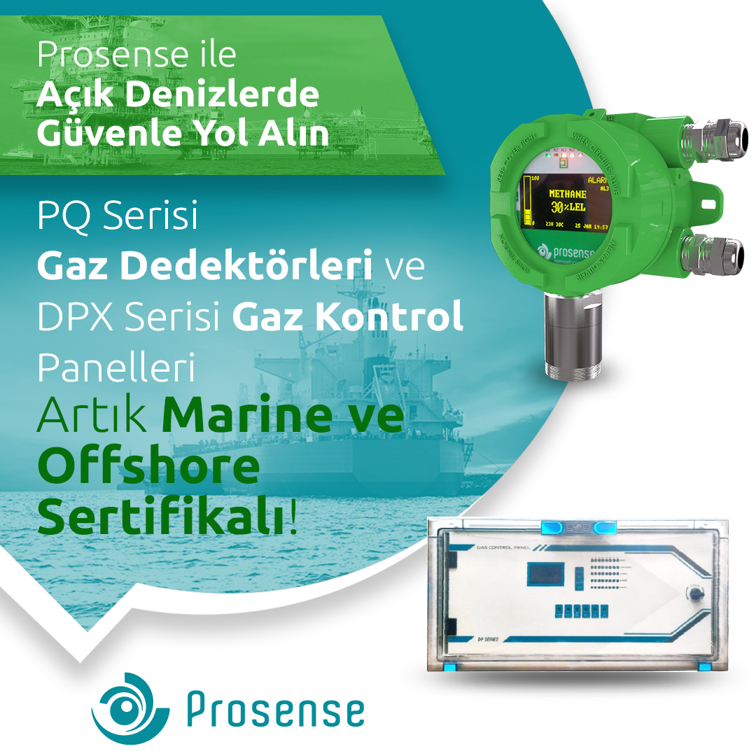 PQ Serisi Gaz Dedektörleri & DPX Serisi Gaz Kontrol Panelleri  Marine ve Offshore Sertifikalı! 